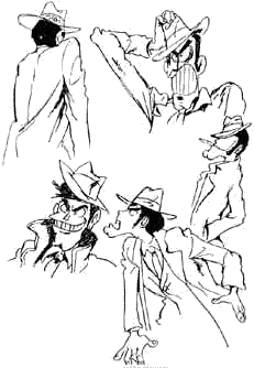 Zenigata nella prima serie manga di Lupin III